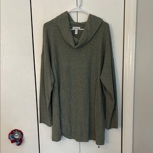 Cozy Olive Cowl Neck Sweater